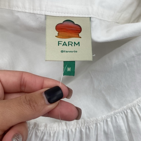 Farm Rio Pitanga Embroidered Mini Skirt Bohemian Floral Tropical Size Medium - Picture 7 of 10